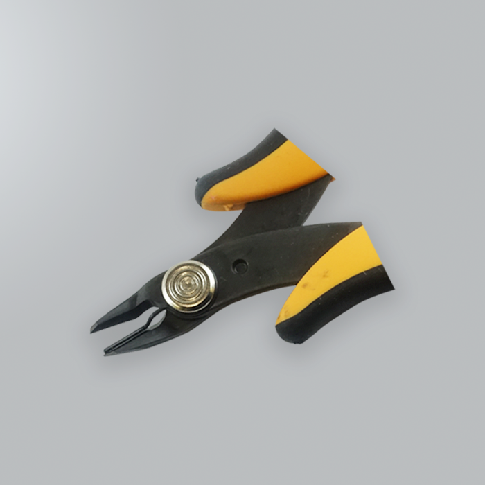 Flush Cutter Small Head with Safety Clip - Close up Flush Cutter Small Head with Safety Clip - Close up